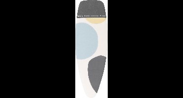 Brabantia Strijkplankhoes D - met Hittebestendige Parkeerplaats - 135 x 45 cm - Complete Set - Spring Bubbles