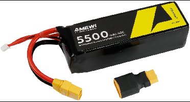 Amewi LiPo accupack 14.8 V 5500 mAh Aantal cellen: 4 Softcase XT90