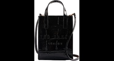 Ted Baker handtas schoudertas Gatocon Croc Effect Mini Icon Bag Jet - Black zwart