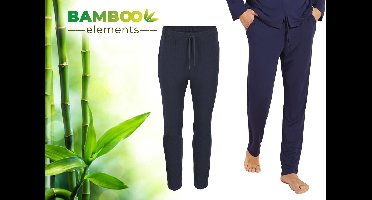 Bamboe Pyjama Broek Heren - Navy - Maat L - Pyama Heren Volwassenen - Loungebroek Heren Pyjama Volwassen