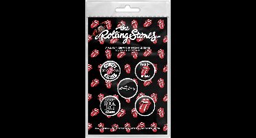 The Rolling Stones - Tongue - button - 5-pack