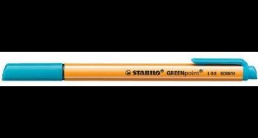 Stabilo Greenpoint Stylo Viltstiftpen 0,8 mm doos van 10 stuks Turquoise
