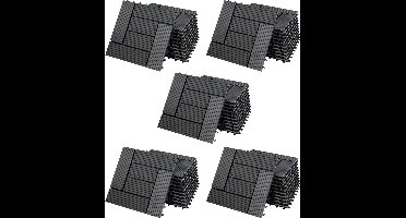 WPC Vlondertegels - Set van 55 Mozaïek 30x30cm - Antraciet