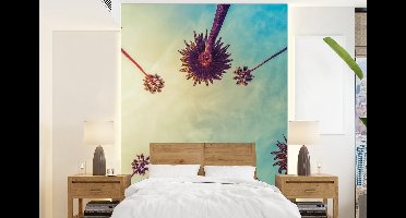 Behang - Fotobehang Palmboom - Lucht - Bomen - Zomer - Tropisch - Breedte 160 cm x hoogte 220 cm