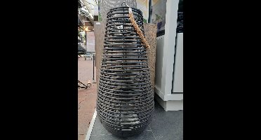 Lantaarn draad zwart d32h60.5cm