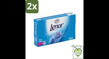 Lenor - Droogtrommeldoekjes - Aprilfris - Textielverfrisser - 34 Doekjes - Voordeelverpakking - 2 stuks - Lenor Droogtrommeldoekjes - Wasverfrissers