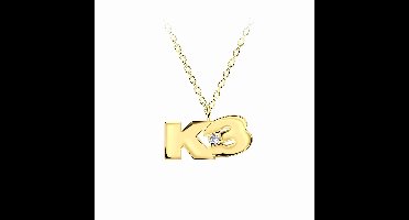 K3 - Zilveren ketting meisje - K3 collectie - goldplated kristal