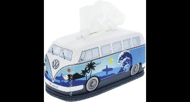 BRISA VW Collection – Volkswagen neopreen tissuehouder – papieren zakdoekjes – tissuebox voor de badkamer in T1 Bulli Bus-design (lichtblauw)