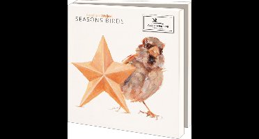 Bekking & Blitz - Kerstkaartenmapje - Set Kerstkaarten - Kunstkaarten - 10 stuks - Inclusief enveloppen – Uniek design - Vogels -Seasons birds - Angelique Weijers - Vogelbescherming