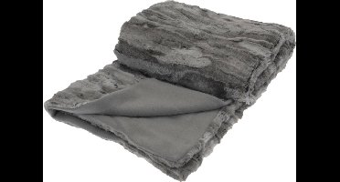 H&S Fleece deken - titanium grijs - 125 x 150 cm - polyester - plaid - dekentje - fleecedeken