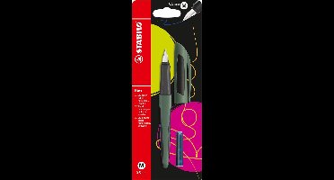 STABILO Flow Sporty - Ergonomische Vulpen - Khaki/Zwart - Incl inktpatroon - Blister