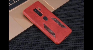 UNIQ Accessory Galaxy S9 Plus Kunstleer Hard Case Back cover - Rood (G965)- 8719273284476