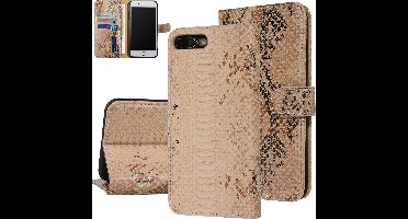 UNIQ Accessory Goud Slangenleer hoesje voor iPhone 7-8 Plus - Book Case