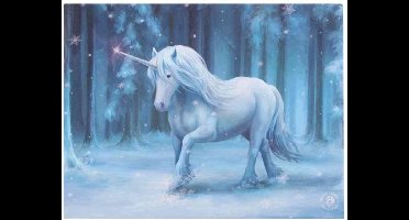 Anne Stokes - Canvas afbeelding Winter Wonderland 19 x 25 Blauw