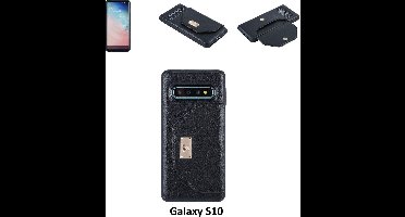 Samsung Zwart pasjeshouder Backcover hoesje voor Galaxy S10 (S10)- 8719273293317