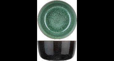 Cosy & Trendy Saladeschaal Lerida - Slakom - Salad Bowl - Porselein - Meadow Groen - Vaatwasserbestendig 23 cm