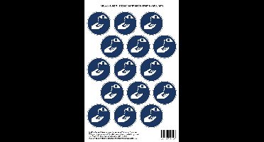 Pictogram sticker M022 - Gebruik beschermende creme - Ø50 mm - 15 stickers op 1 vel