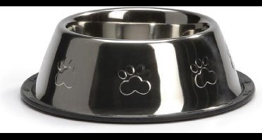 Beeztees Steeldish - Hondenvoerbak - Antislip - 0,9L