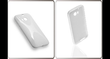 TPU Siliconen Case Cover Voor HTC One M8 X Design Wit