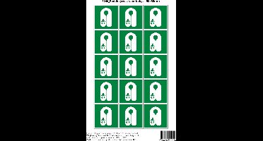 Pictogram sticker E046 Reddingsvest voor babys - 50x50mm 15 stickers op 1 vel