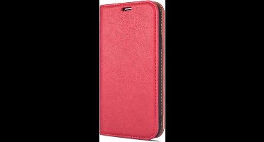 Hoesje Geschikt voor Samsung Galaxy S10 Lite Magnetische Wallet case Rood + gratis screen protector