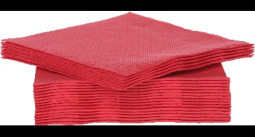 Cosy&Trendy For Professionals Servet - Papier - 25 cm - Rood - Set-40