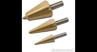 Silverline 3-delige titanium geplateerde HSS plaatboor set