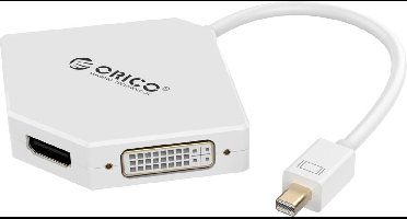 Orico - Mini DisplayPoort naar HDMI, DVI en VGA Adapter - Full HD - Wit