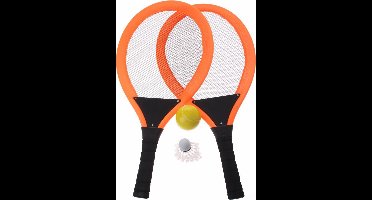 Eddy Toys Tennisset Oranje 55 Cm 4-delig