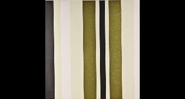 Dutch Wallcoverings Papierbehang - Streep - Crème/goud/zwart