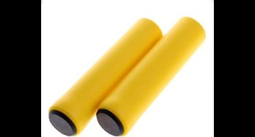 MTB lichtgewicht soft GRIP handvatten 130mm SILICONE foam 35g LIGHTWEIGHT- Geel