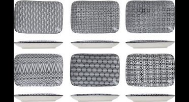 Cosy&Trendy Nikko Black Schotel - 26 cm x 17.5 cm - Set-6