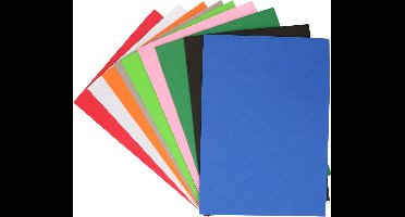 Knutsel foam rubber assorti kleuren - 10x stuks - Hobby en knutsel artikelen/materialen - 20 x 30 cm