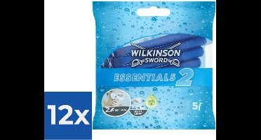 Wilkinson Wegwerpscheermesjes Essentials 2 For Men 5 stuks - Voordeelverpakking 12 stuks
