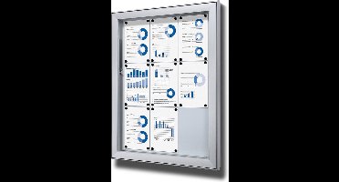 Vergrendelbaar Notitiebord Outdoor Extra Diep SCL 9x A4 - Syna SCL9XA4PH - Horeca & Professioneel