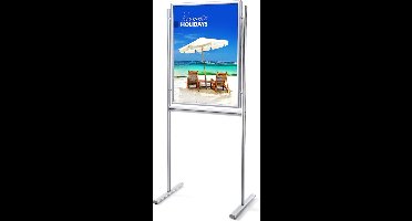 Infobord Design Standaard 70 X 100 cm Rechte Hoeken 25 mm Dubbelzijdig - Syna IB70X100G25D - Horeca & Professioneel