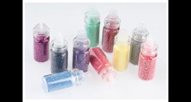 Sibel Nails Accessoire Art Nail Glitter Dust Kit 10Stuks