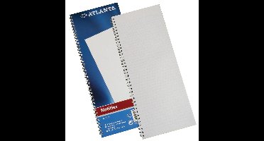 Notitieboek Smal Folio Atlanta Spiraal Blauw