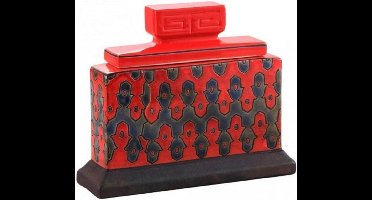 Vintage pot met deksel van het merk PTMD.  Afmeting: 26 x 8 x 21 cm