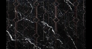 Komar Pure | marble black | fotobehang op vlies 400x250cm