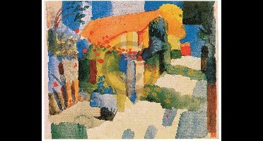 Kunstdruk August Macke - Haus im Garten 71x56cm