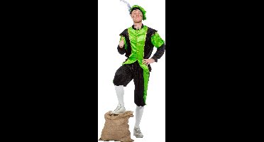 Budget Piet kostuum zwart/groen voor volwassenen