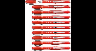 STABILO worker+ colorful - Rollerball Pen 0.5 mm - Rood - Doos 10 stuks
