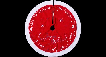 Kerstboom rok - Kerstboomrok/kerstboom kleed rood 90 cm - Kerstboom rok/rokken - Joyeux noel
