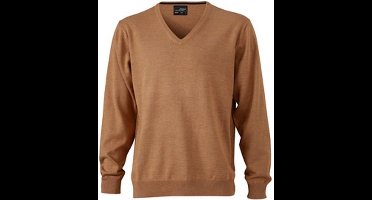 James and Nicholson Heren V-hals pullover (Kameelbruin)