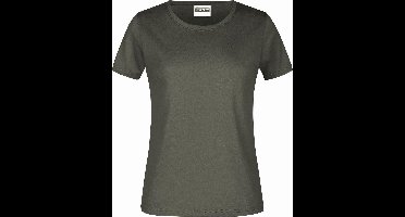 James And Nicholson Dames/dames Ronde Hals Basic T-Shirt (Donkergrijs)