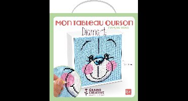 DIY Diamond Painting Schilderij Pakket op houten lijst | Doe-het-zelf Hobbypakket incl Frame - teddybeer