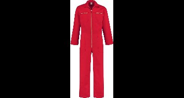 EM Workwear kinderoverall pol/kat Rood met verdekte ritssluiting maat 86