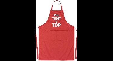 Benza Schort Mijn Tent is TOP - Grappige/Leuke/Mooie/Luxe Keukenschort - Rood