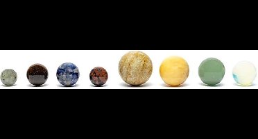 Mineralen geschenkdoos 8 planeten